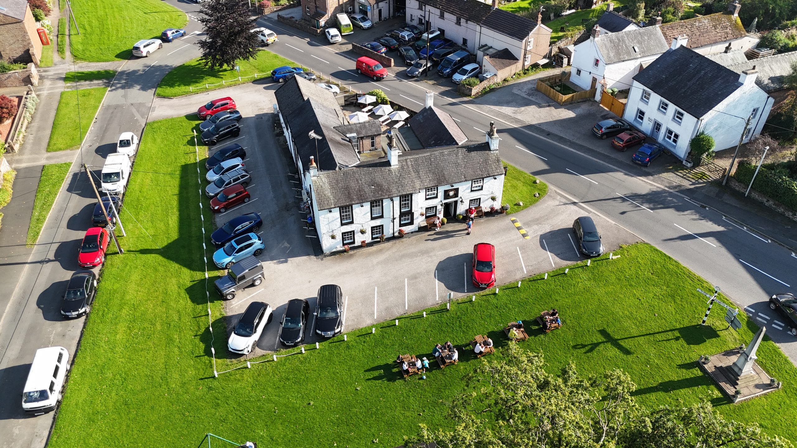 The Shepherd Inn from above Drone shot of the Shepherd Inn